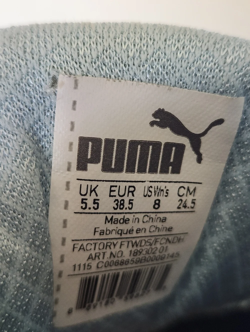 Puma IoCell 1.0 Womens  Blue Pink Athletic Running Shoes Size 8